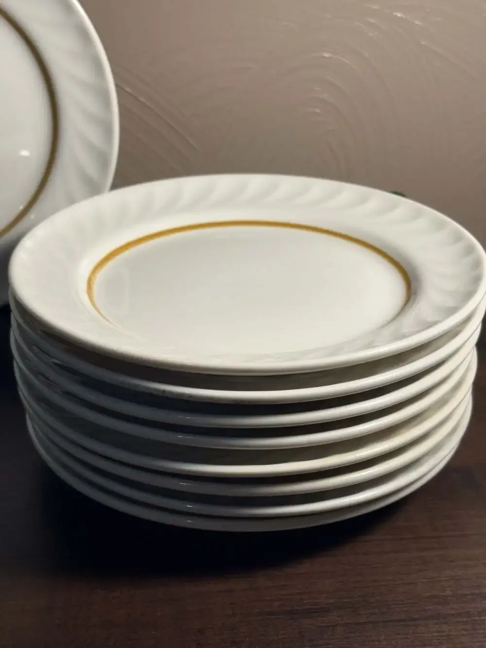 Jackson China Custom China Falls Creek PA Scalloped Edge Salad Plates (9)